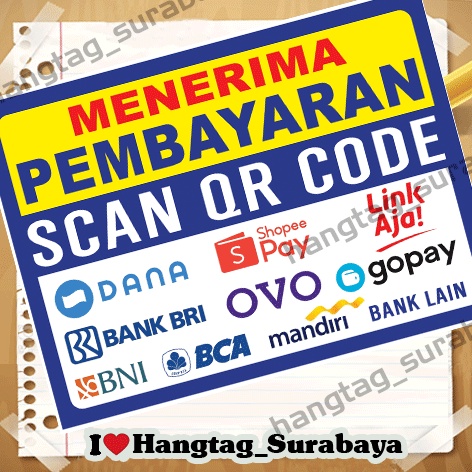 

STIKER MENERIMA PEMBAYARAN SCAN QR CODE - LABEL MURAH