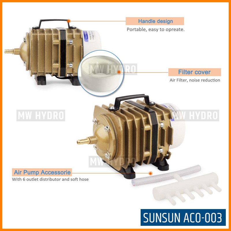 SUNSUN Yuting ACO-003, Electromagnetic Air Pump, Aerator / Pompa Udara