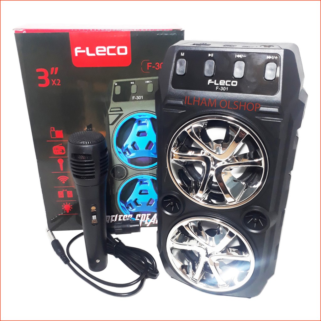 Speaker Fleco Super Bass F-301 Bluetooth Wireless Speaker