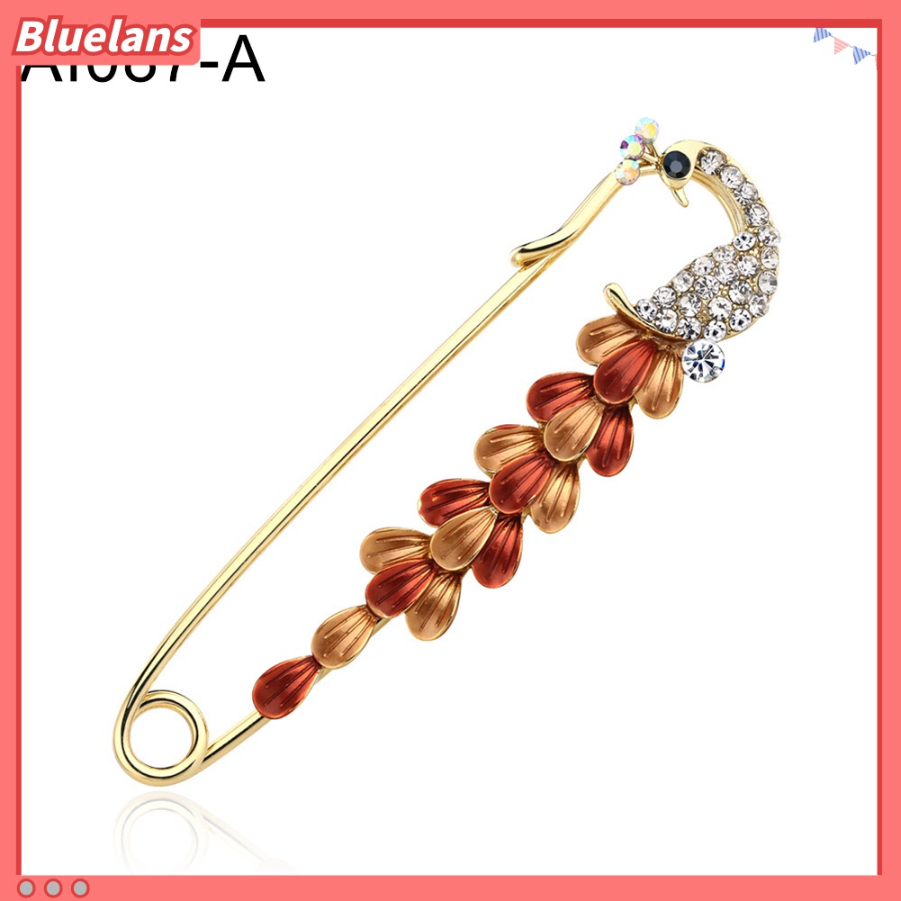 Bros Pin Desain Tetesan Minyak Aksen Berlian Imitasi Untuk Wanita