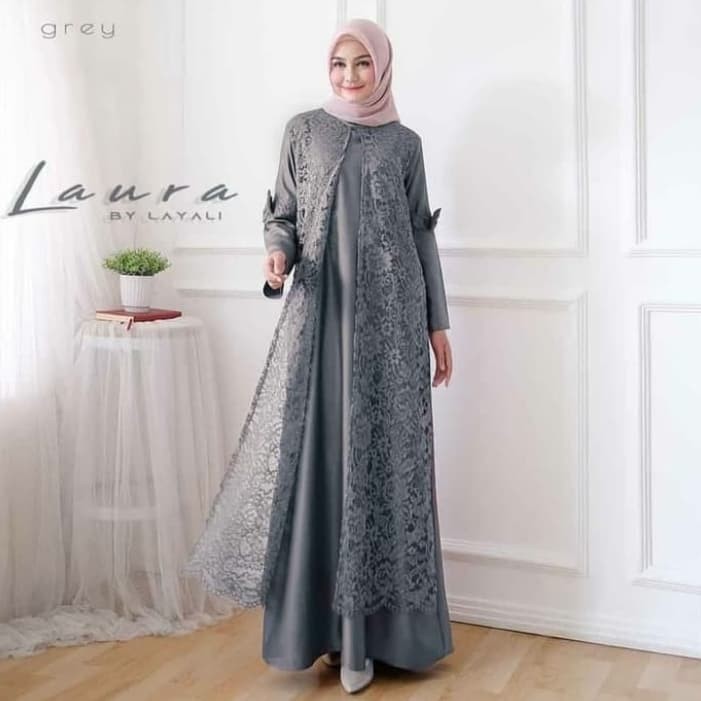 Gamis Cardi Modern Model Terbaru Original Murah Gamis Naura 2020 MODIS TREND MAXI WINODY MAROO A0P2