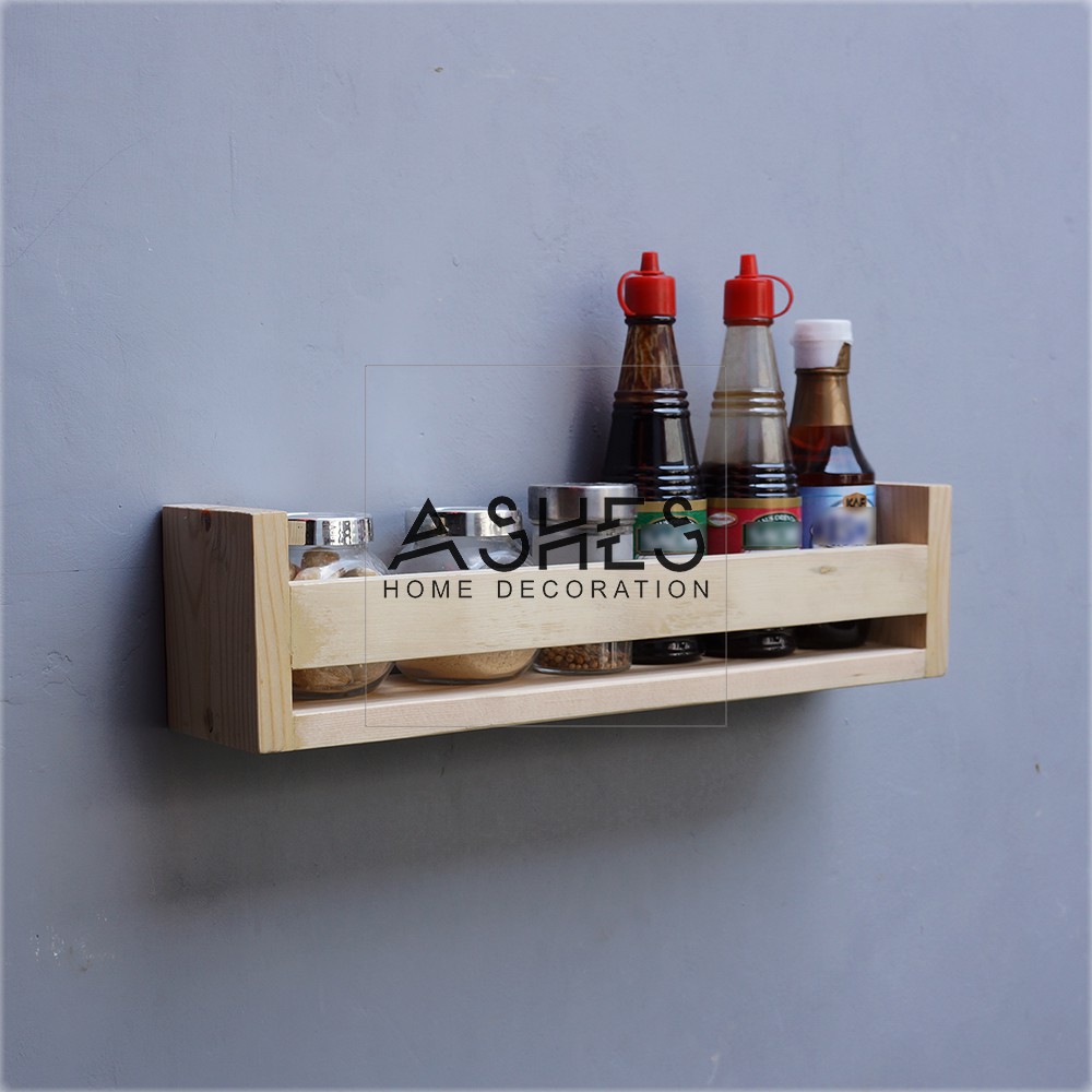 Rak Bumbu Rak Dapur gantung Kayu
