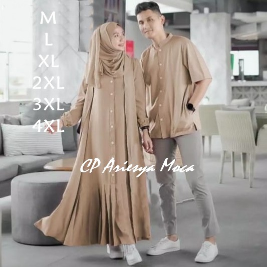 Couplle Ariesha Ukuran M sampai JUMBO/ Couple Murah / Couple Muslim / Busui Frendly / baju couplle