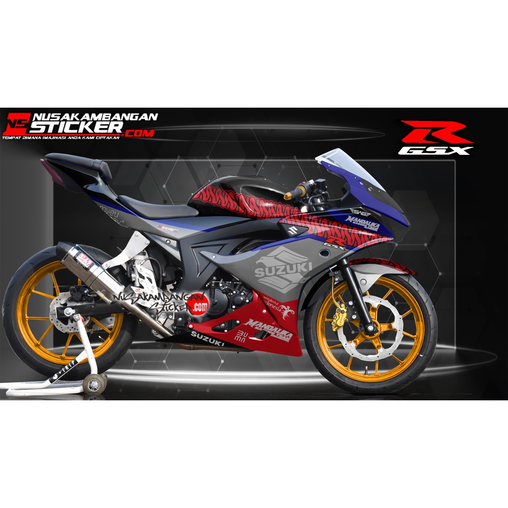Stiker GSX R150 MANDALIKA ABU ABU