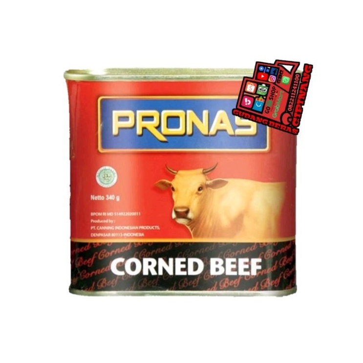 

KORNET PRONAS CORNED BEEF 340GR DAGING SAPI