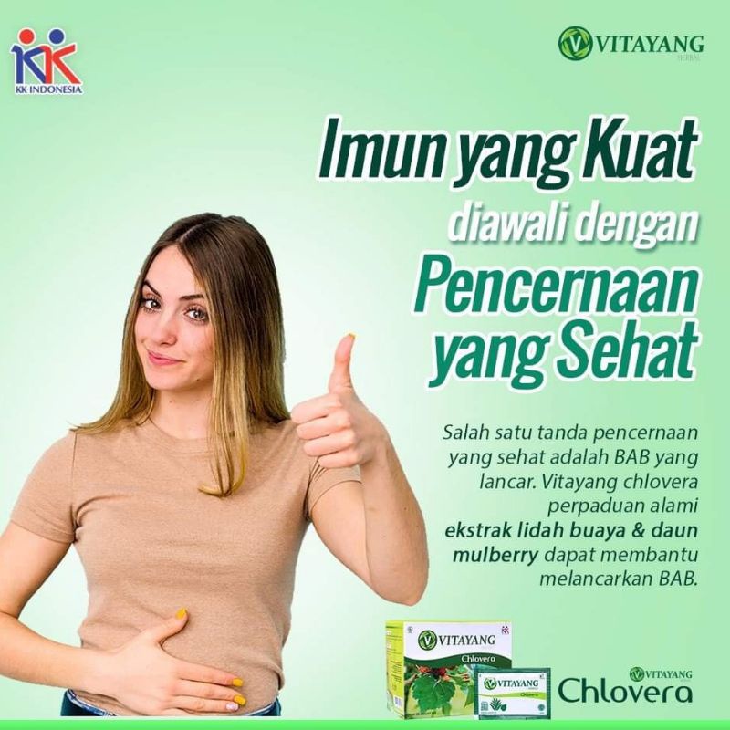 Vitayang Chlovera suplemen melancarkan BAB Solusi Sembelit Detoks pencernaan original kk Indonesia