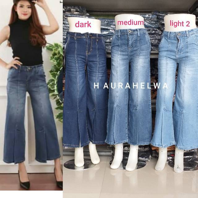 KULOT JEANS VJ  ORIGINAL HAURAHELWA  #BELAH DEPAN SIZE S,M,L