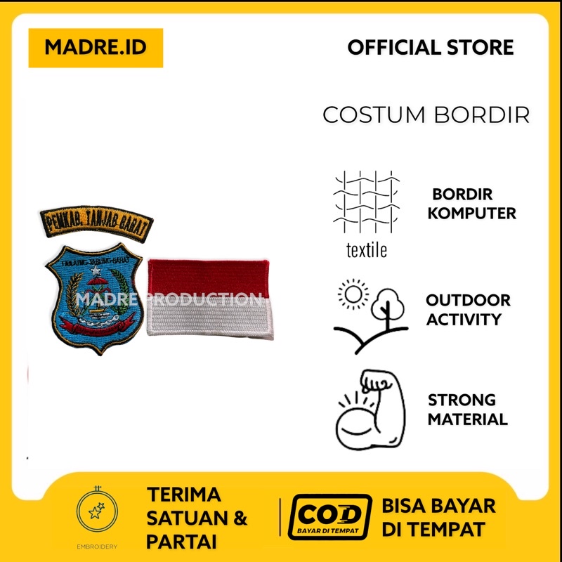 BORDIR LOGO / TULISAN / NAMA / CUSTOM