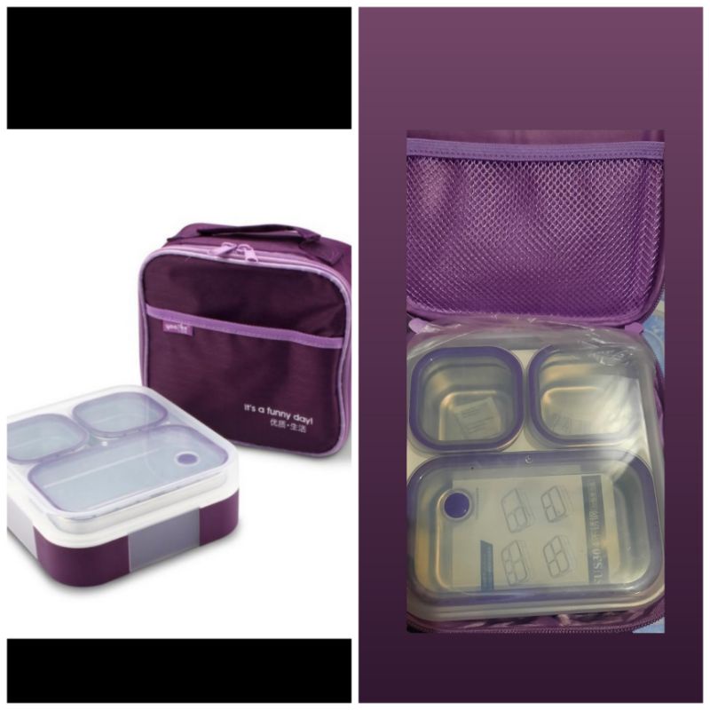 Tempat makan lunch box stainless yooyee 3 sekat