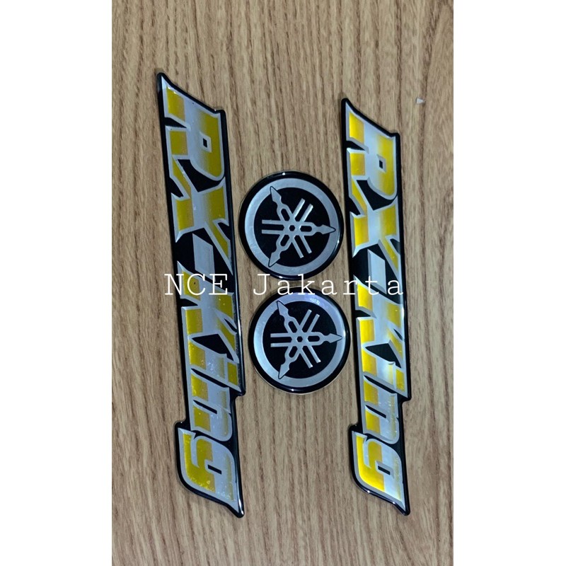 SEPASANG EMBLEM STIKER TIMBUL YAMAHA RX KING-NO 6