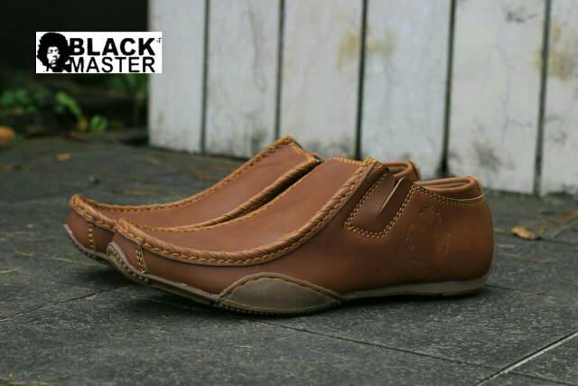 (COD) SEPATU SLOP FORMAL KERJA KULIT ASLI BLACKMASTER FERaI ORI