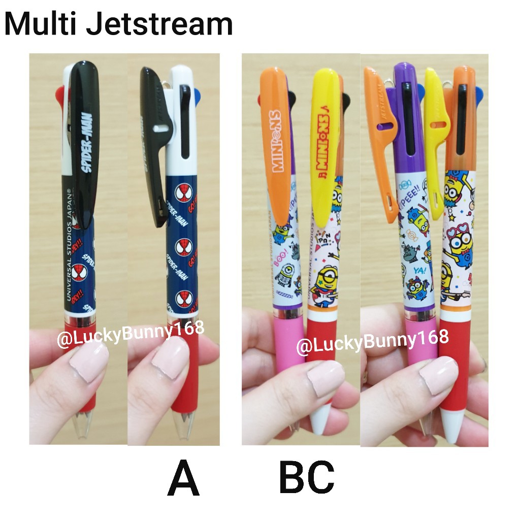 

uni jetstream disney pen marvel spiderman spider man pen minions stuart bob kevin despicable me pen