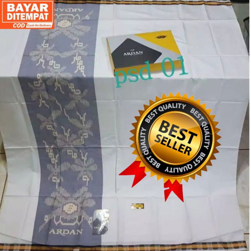 Sarung Ardan Putih Polos Fashion Muslim Pria Wanita
