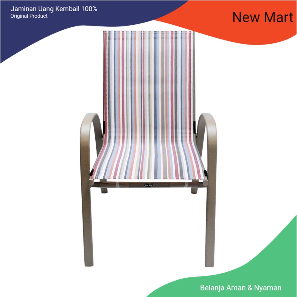 Soleil Kursi Teras/Kursi Santai/Kursi Taman Texteline Stripe