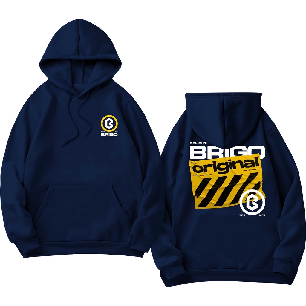 BRIGO Jumper Hoodie Delight Full II Sweater Hoodie BRIGO Delight Full  Sablon DTF Fleece Cotton M-XXL (Pria &amp; Wanita) Free stiker&amp;Gantungan Kunci