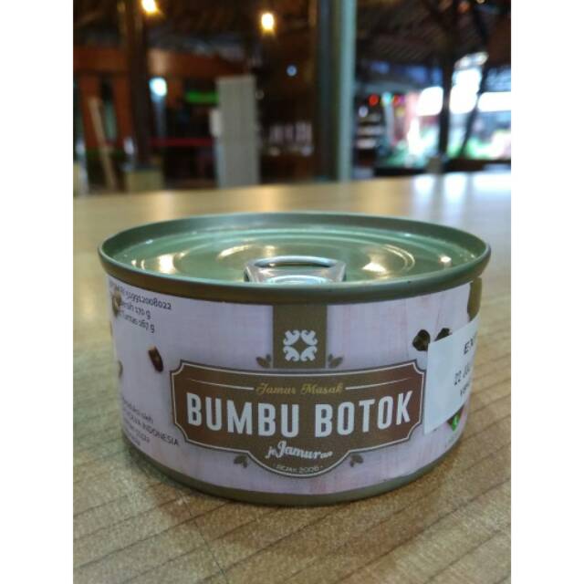 

Botok jamur kaleng masakan olahan siap saji jejamuran