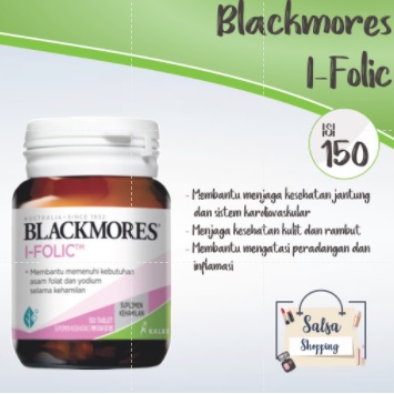 Blackmores Pregnancy and Breastfeeding Gold 60 Kapsul BPOM Kalbe Program Kehamilan suplemen untuk ibu  Hamil dan Menyusui/ I-Folic 150 Tab-1