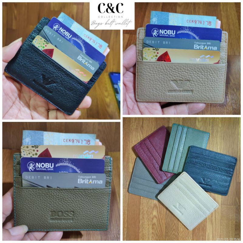 dompet kartu atm dompet kartu kredit kulit asli pria wanita