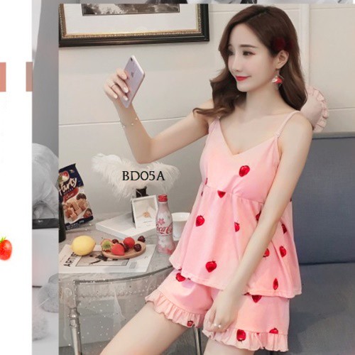 [READY STOCK] BAJU TIDUR IMPORT PIYAMA KOREA BABYDOLL PEACH BD05A