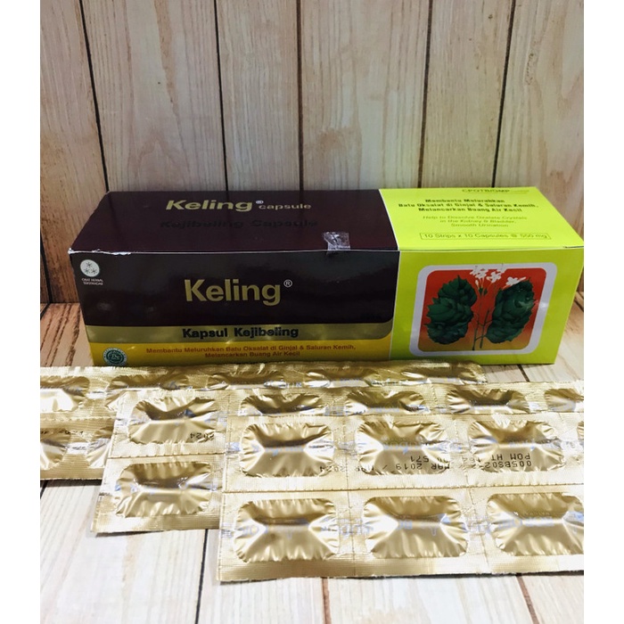 KELING Borobudur strip isi 10 kapsul/ Kejibeling Obat Batu Ginjal