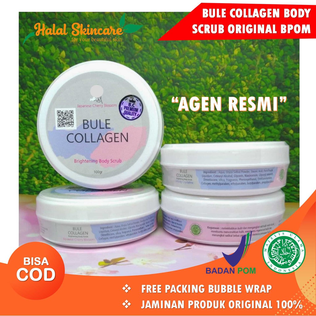 Bule Collagen Body Scrub Pemutih Badan Original Bpom [Ready Stock