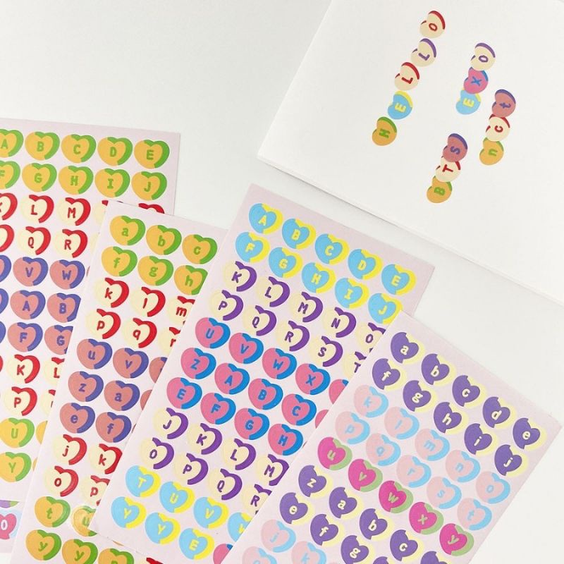 

Alfabet colorful stiker deco planner journal