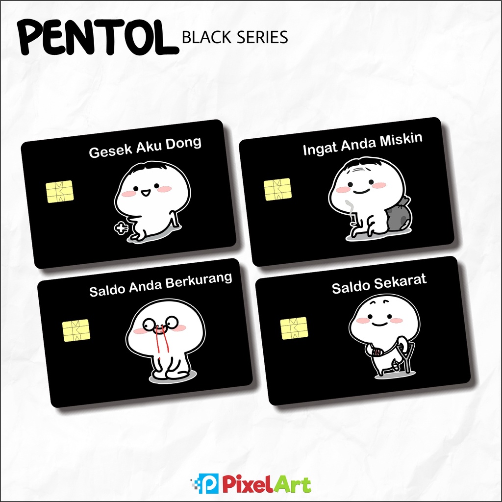 

STICKER PENTOL PELINDUNG KARTU SKIN CARD ATM SIM KTP E-MONEY FLAZZ STIKER ATM MOTIF PENTOL