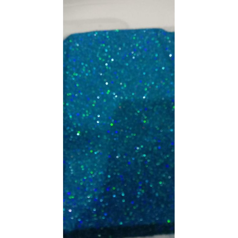 SERBUK GLITTER HOLOGRAM BIRU / BIRU RAINBOW 250 gr