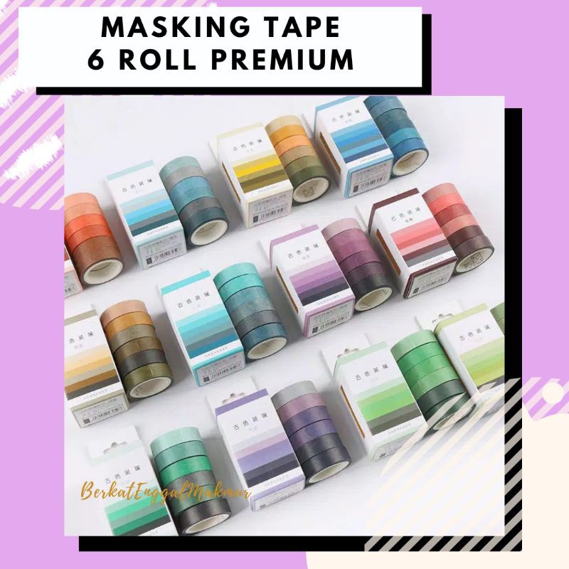 

Masking Tape Set 6 Pcs Shades of Color