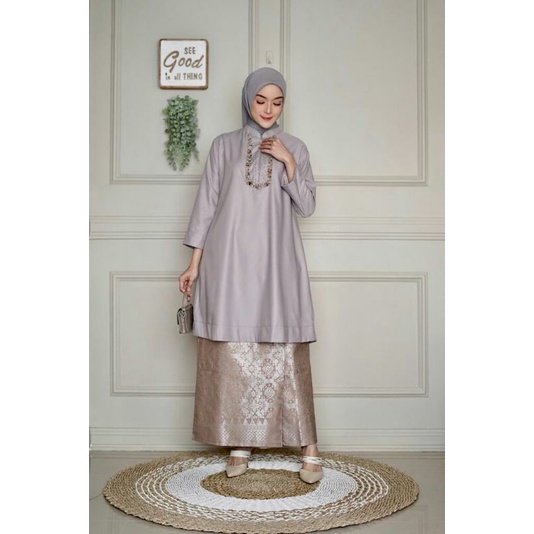 Tunik batu payet by kamari bahan katun toyobo SIZE m l xl mewah original formal modern cewe terbaru