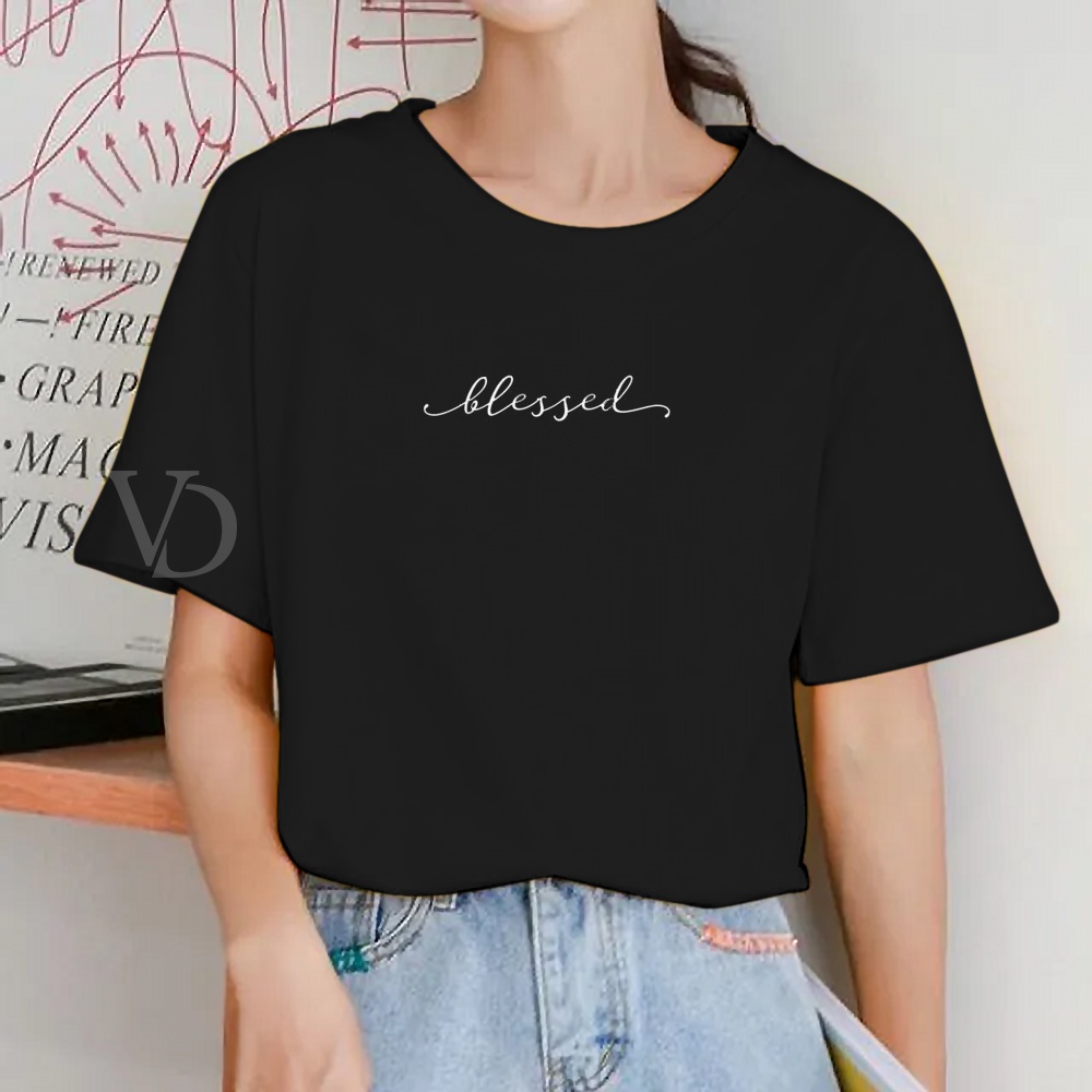 BISA COD KAOS BLESSED / ATASAN KAOS ATASAN UNISEX LENGAN PENDEK / TUMBLR TEE