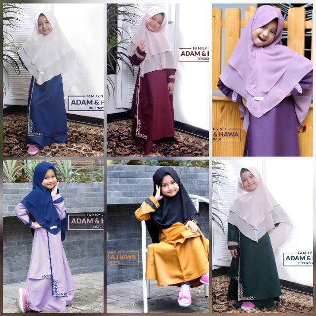 Gamis Couple Kakak Adik Bayi Balita Remaja Original Ahzarayy Adam Hawa Series