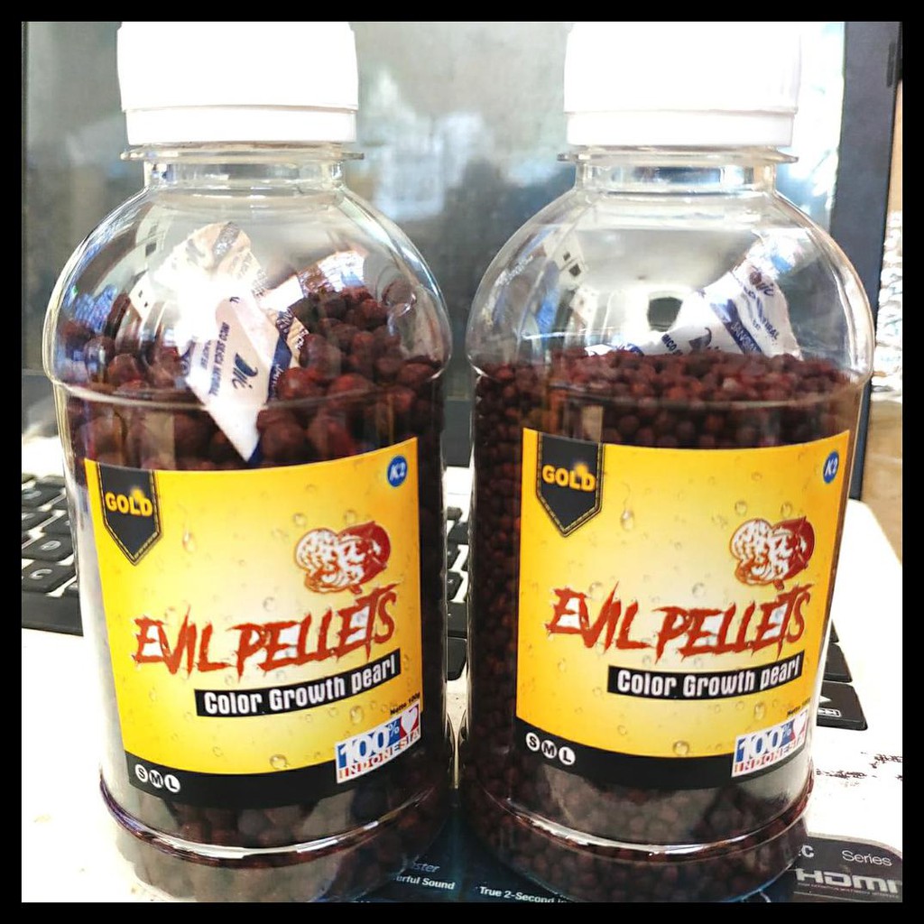 {BISA COD} PELET JAHAT BLACK level 2 ikan louhan lohan ukuran 100gr merah kontes TERMURAH Kode 1226