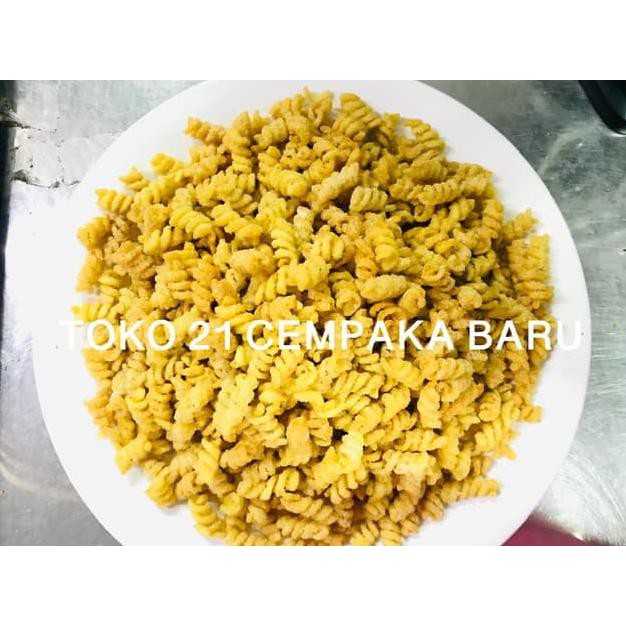 

Makaroni Spiral Goreng Asin 1 Ball | Makaroni Ulir Spiral Asin Kiloan