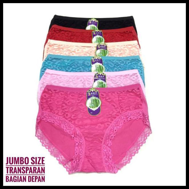 Celana Dalam Wanita Renda Jumbo Cd Transparan Xxxl