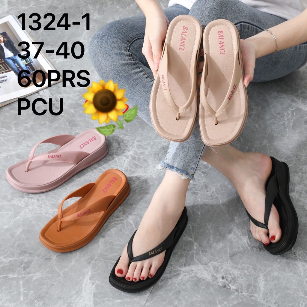 Sandal Karet Jelly Wedges Wanita import Model Terbaru Original Kekinian by AGUNG STYLE Balance 1324-1