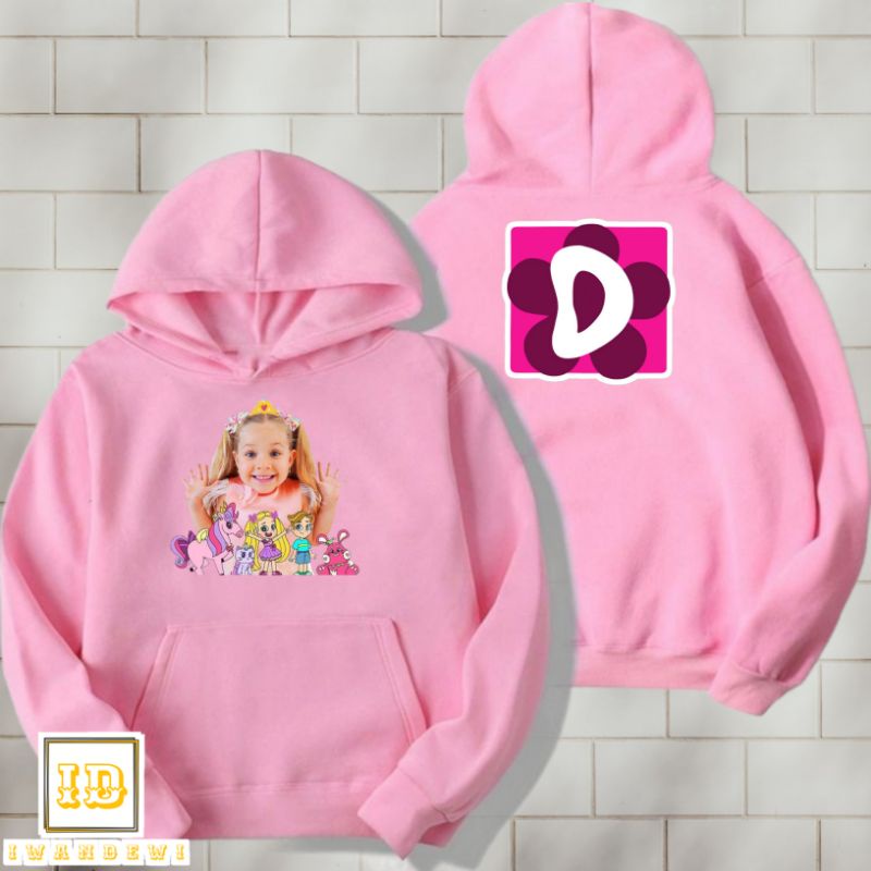 jaket anak cewek youtuber diana/Hoodie anak gambar diana youtuber/hoodie diana youtuber anak