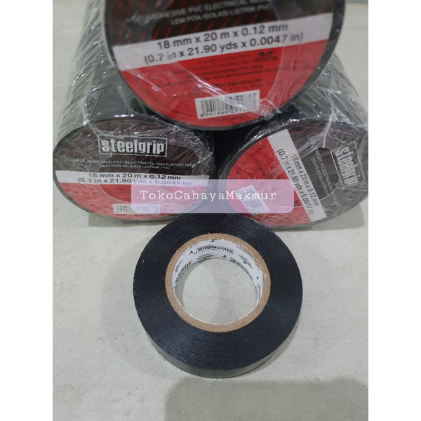 Isolasi Listrik steelgrip / Isolasi Kabel Listrik SteelGrip 20m Tape