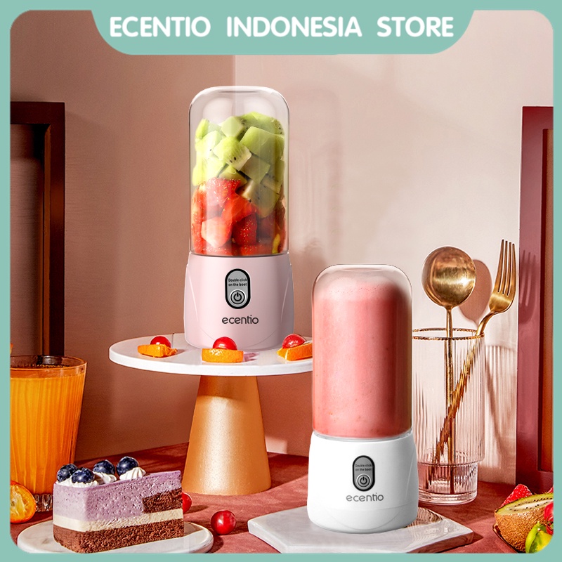 ecentio blender portable/Juicer Usb 410ML portable 6 Mata Stainless Steel Blender volume rendah