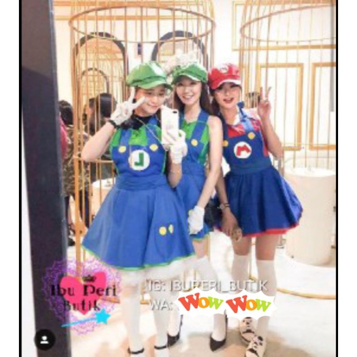 Special Edition Apron Mario Bros &amp; Luigi Dewasa dan Anak