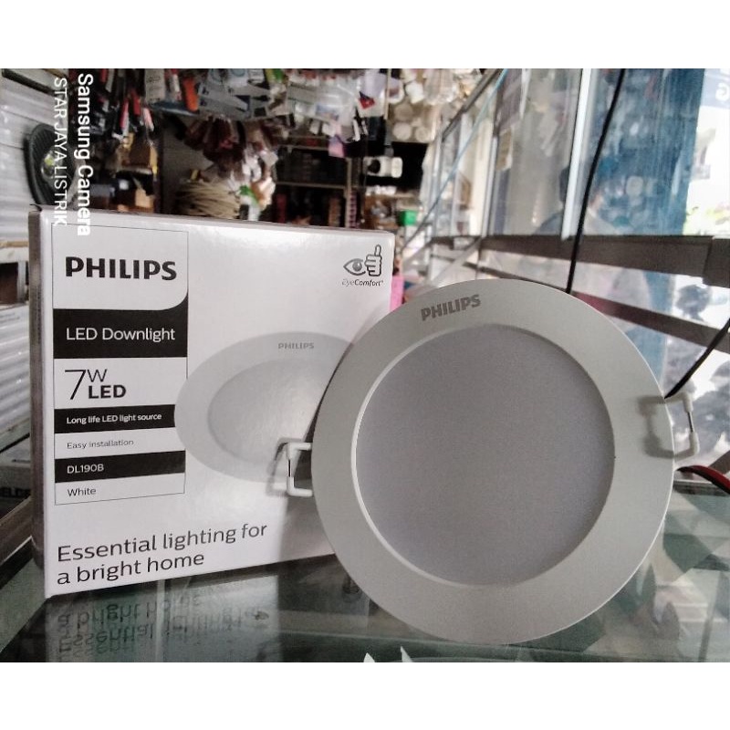 Downlight LED Inbow NEW Philips Eridani 7 W diameter lubang plafon 10cm