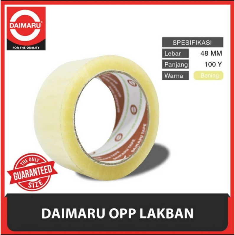 

Lakban Daimaru Bening 2 inch / 48 mm x 100 yard [PIECE]