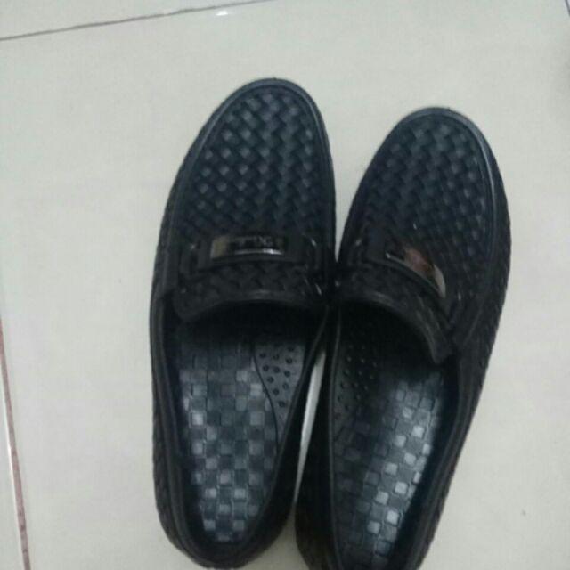  COD Sepatu  Karet  Pria Kinbos  Anyam Merk Fashion Shopee 