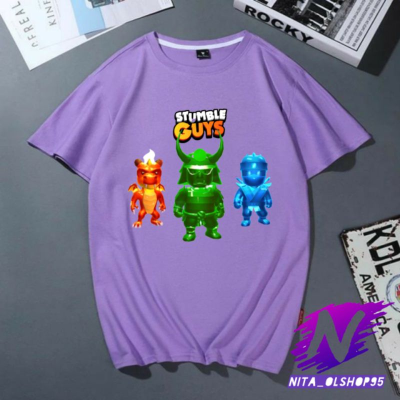 kaos stumble guys baju kaos anak dan dewasa karakter stumble guys