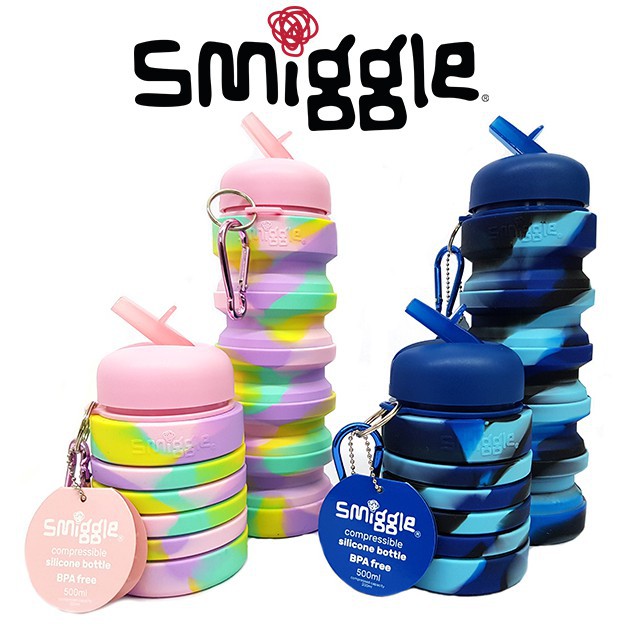 SMIGGLE SQUASH SILICONE WATER BOTTLE BOTOL MINUM LIPAT ANAK SMIGGLE