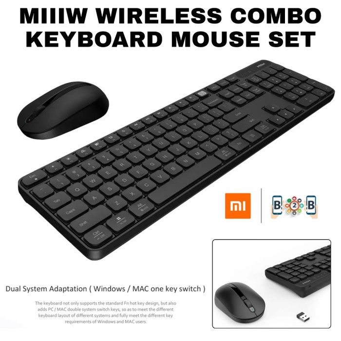 Jual XIAO MI MIIIW WIRELESS COMBO Keyboard Mouse Set Shopee Indonesia