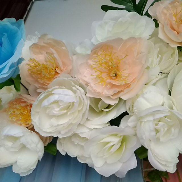 Wanflower Bunga Peony Ball X5 * Putih