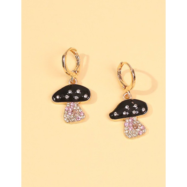 LRC Anting Tusuk Fashion Diamond Mushroom Geometric Earrings D70118