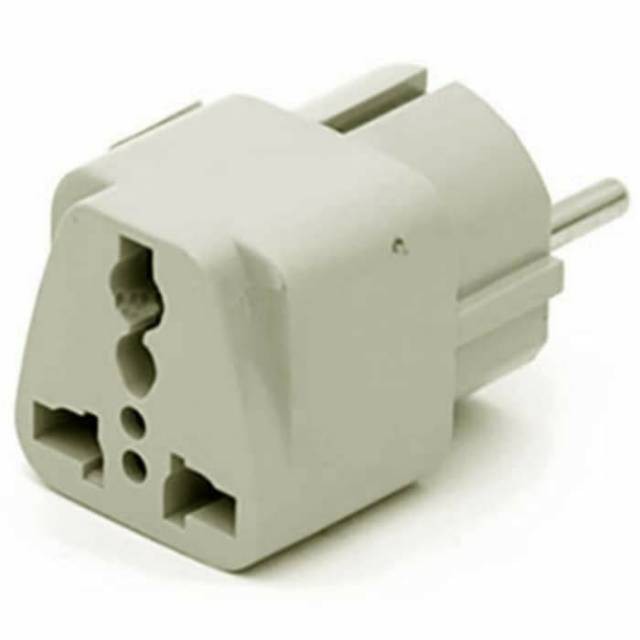 Over Steker Adaptor 3 Kaki Travel Adapter ke 2 Universal (UK + US+ AU)