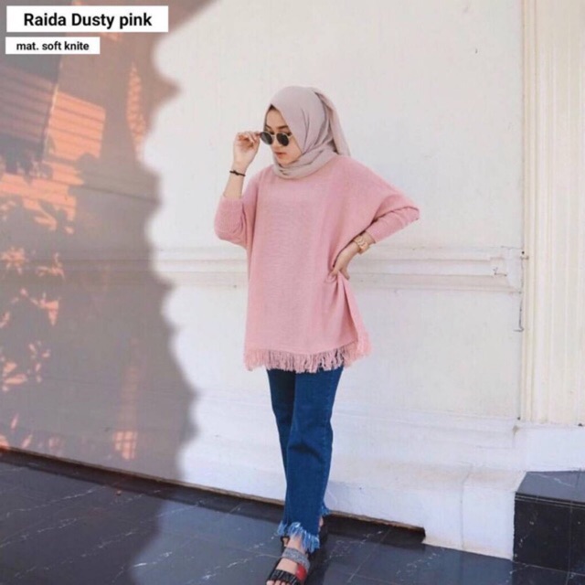 CUCI GUDANG!! RAIDA SWEATER / ATASAN RAJUT / ATASAN RAWIS / BAJU HITS PUSATGROSIR_SOLO